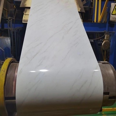 55% Prepainted PPGLのGalvalumeの鋼鉄コイルの規則的なスパンコールの表面