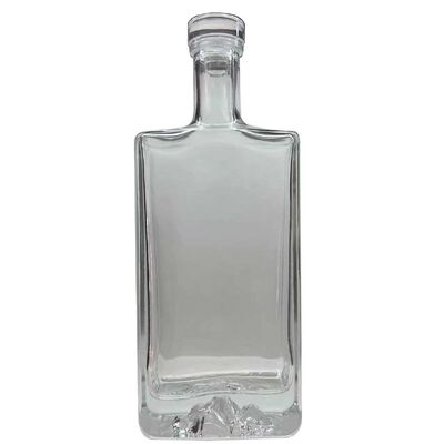 Clear Thick Wall Glass Bottle Custom Shape for Beverage Packaging