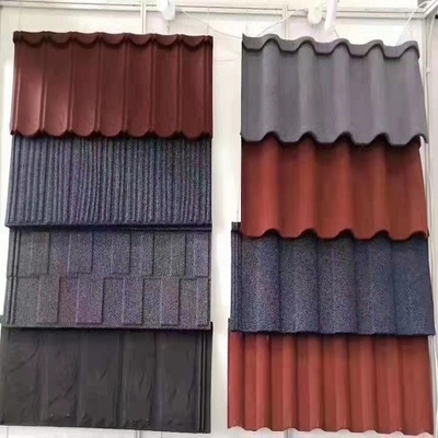 波のタイルは鋼板、GIの波形の屋根ふきシートを波形を付けた