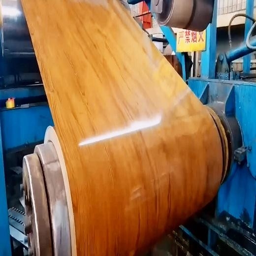 914mmの木の穀物は冷たいストリップを作るための鋼鉄コイルが管を溶接したGalvalumeをPrepainted